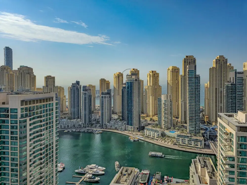 Best areas for holiday homes in Dubai — aerial Dubai Marina skyline